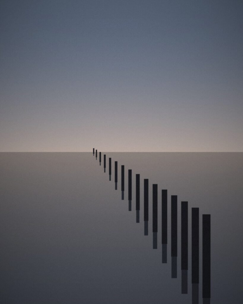 Photographie : ponton bleuté, pose longue
